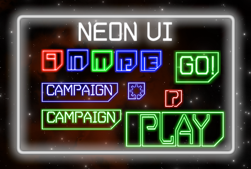 Neon UI and Level Select Buttons! 