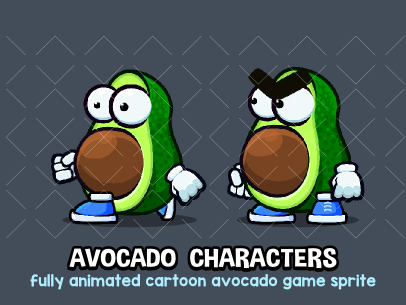 Avocado game sprite 