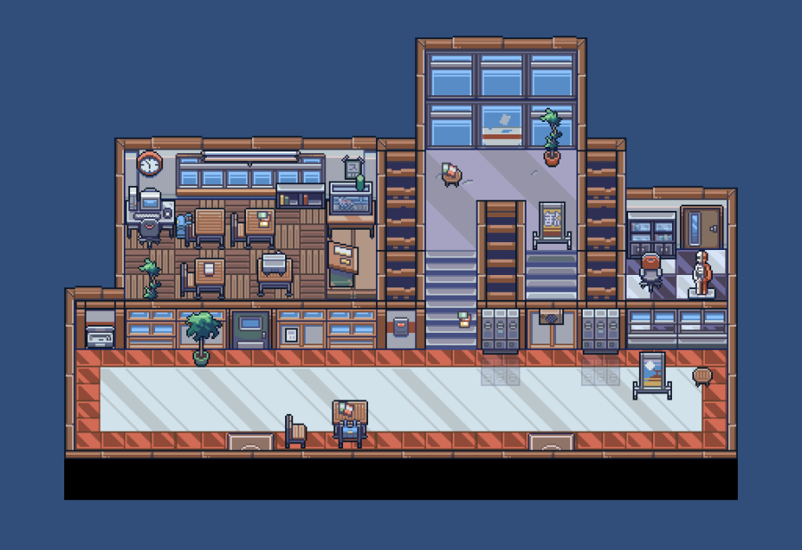 The Japan Collection: Japanese School Interior Game Assets 