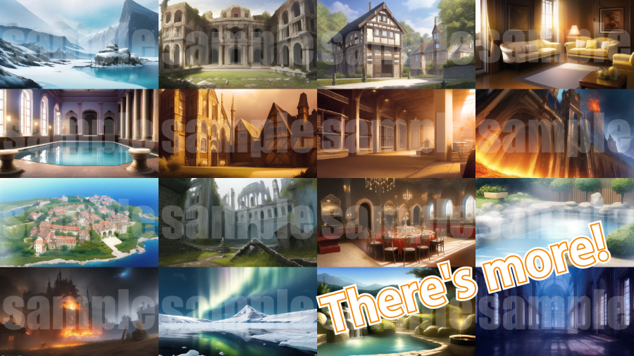 Fantasy Backgrounds 1【Shigural AI Materials】 