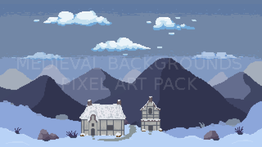 2D Pixel Art Medieval Backgrounds Pack 