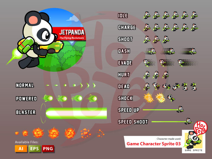 Jetpanda The Rocketeers Game Sprites 