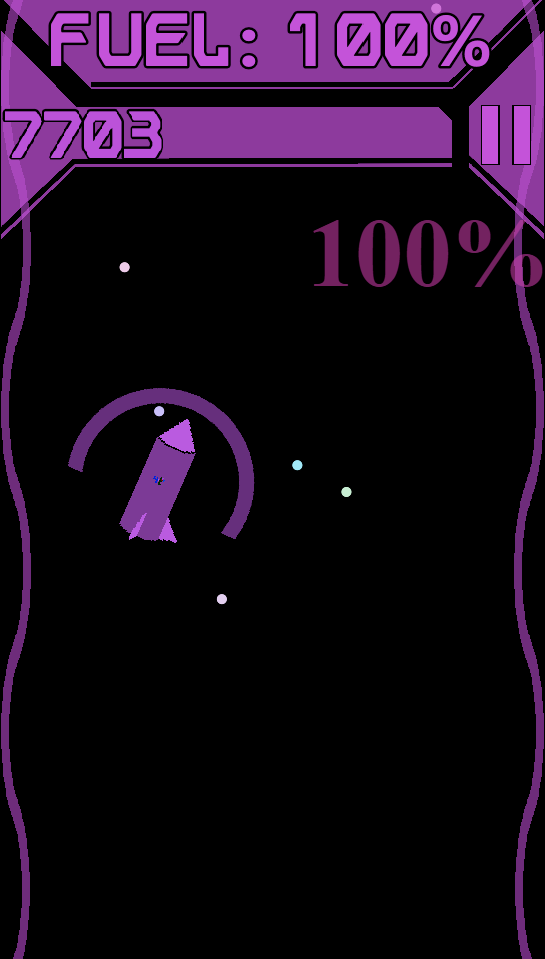 Mobile Game Template - Worm Hole - Neon Space Endless Scroller. 