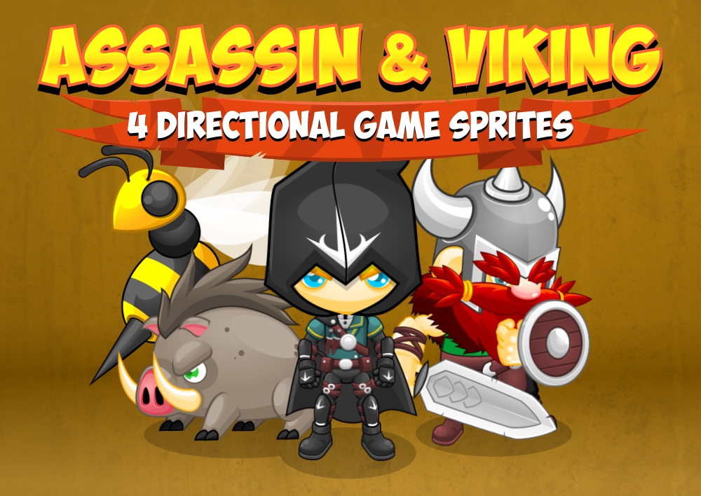 Assassin and Viking - Game Sprites 