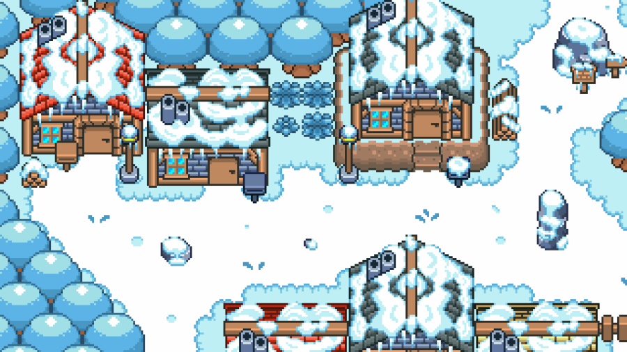 2D TopDown Winter Village Tileset 