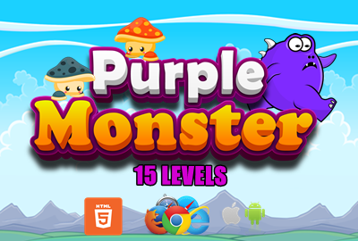 Purple Monster - Platform Game 