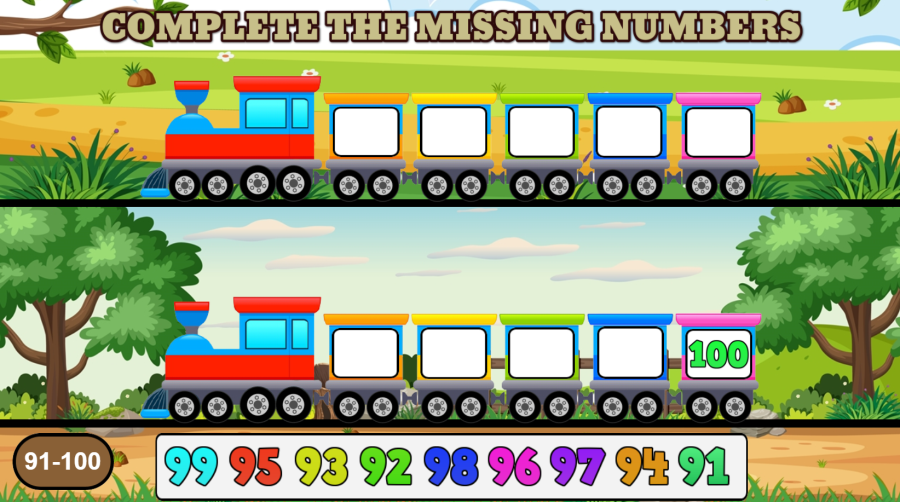 Complete The Missing Numbers - Game For Kids 