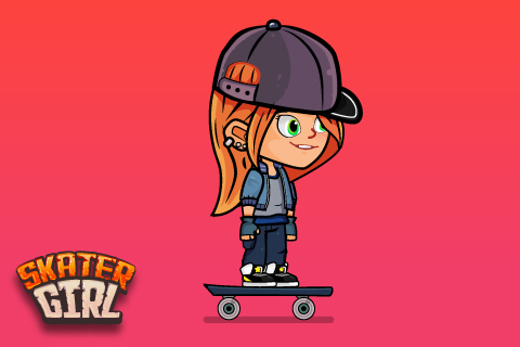 Skater Girl Character 