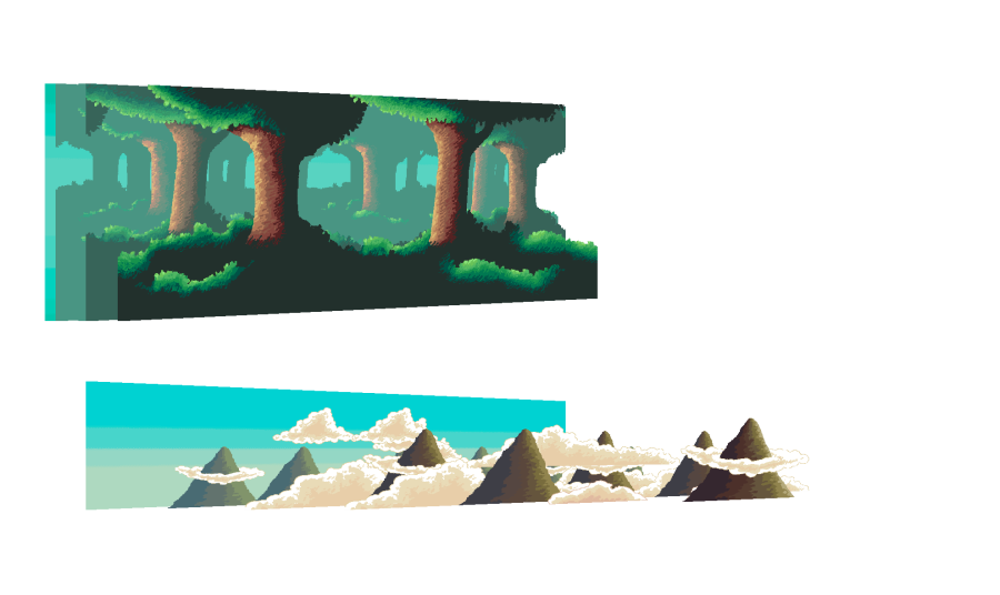 Pixel Art Platformer Painted Style 