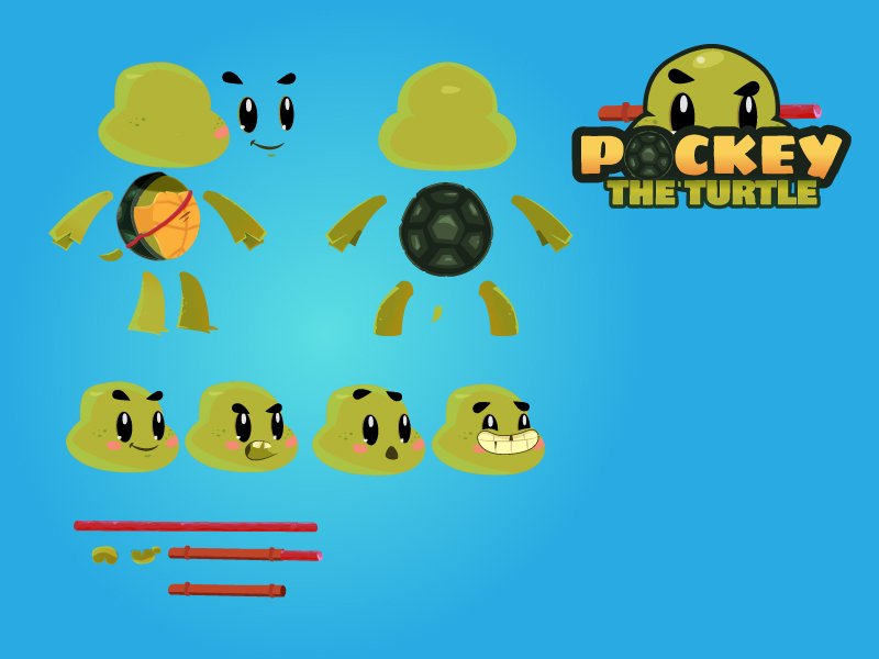 Pockey The Turtle Character 