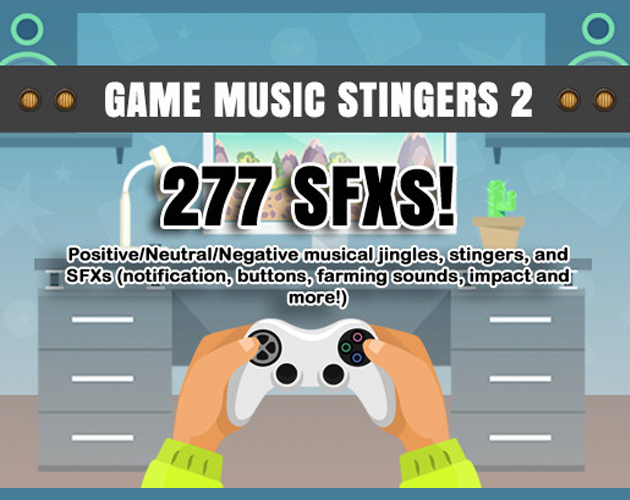 Game Music Stingers and UI SFX Pack 2 