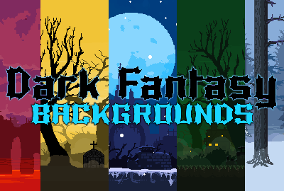 2D Pixel Art DARK FANTASY Backgrounds 