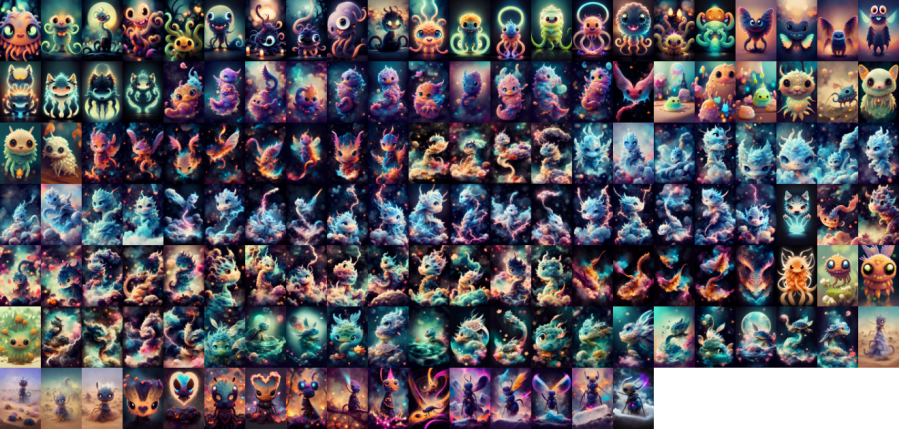 500 monster pictures images cards - Set 1 