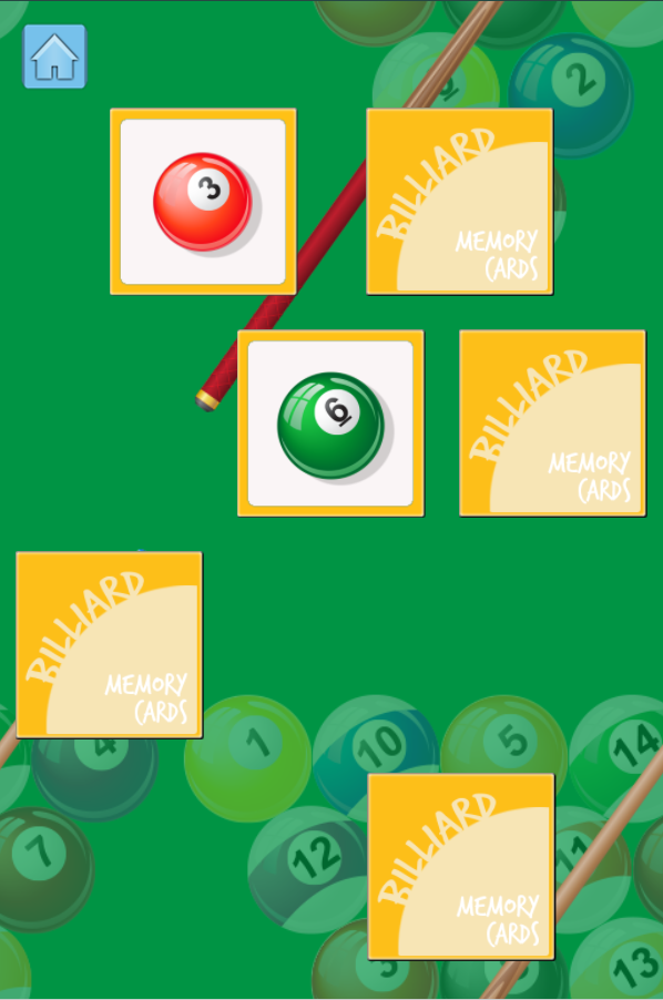 Billiard Memory Cards Game 