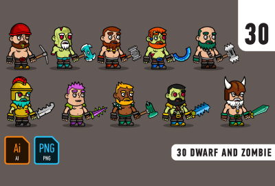 30 Dwarf and Zombie 