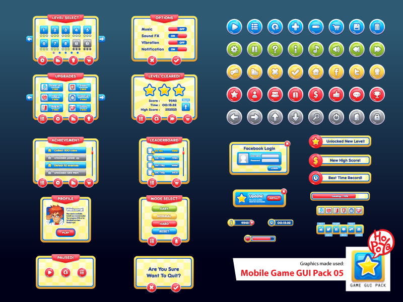 Mobile Game GUI Pack 05 