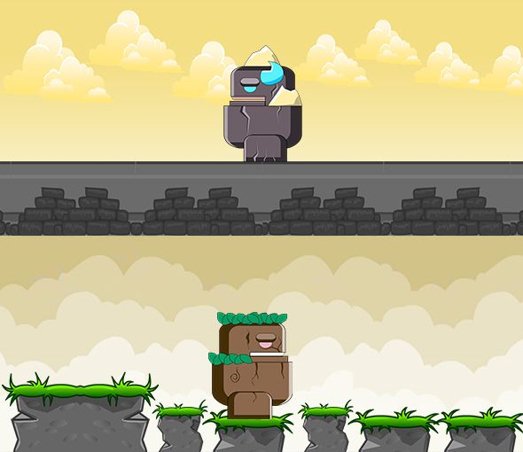 Enmy Game Asset 2D Game: 5 Golem Enmy Sprites 