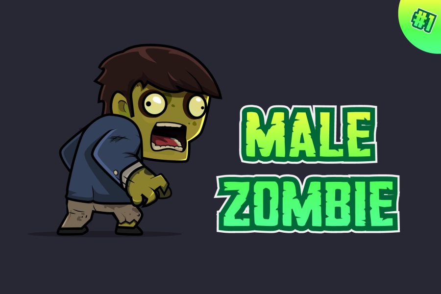 Male Zombie Character Sprites 01 