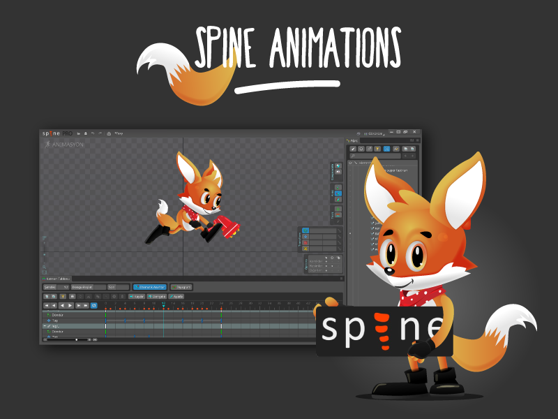 Foxy 2D Spine Character Sprites 