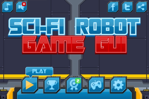 Sci-fi Robot Game GUI 