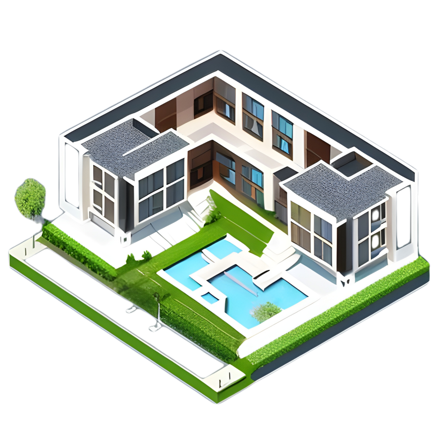 Buildings - Isometric view - PNG transparent 