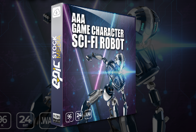 AAA Game Character Sci-Fi Robot 