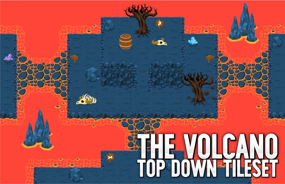 The Volcano - Top Down Tileset 