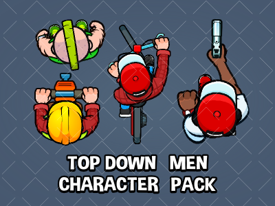 Top down men character pack 