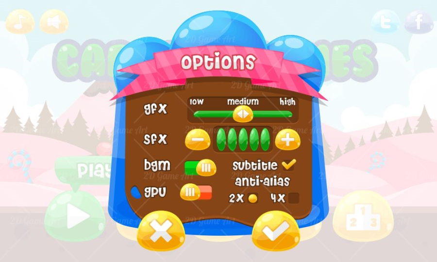 Jelly Crush - Game GUI 