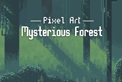 Pixel Art Mysterious Forest 