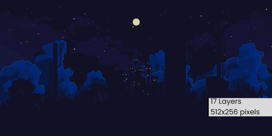 Pixel Art - Castle Backgrounds 