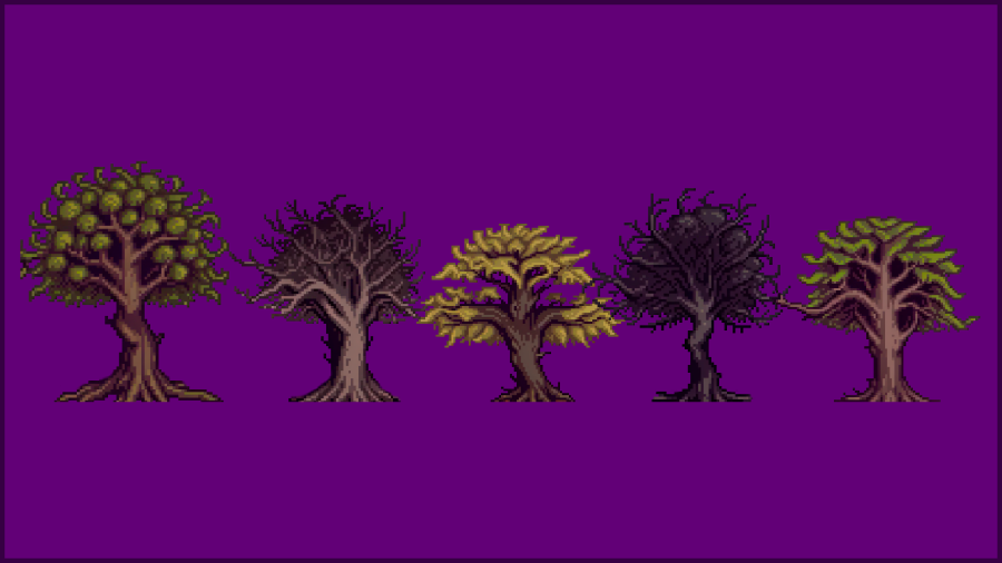 Trees Dark Pixel Art Pack 