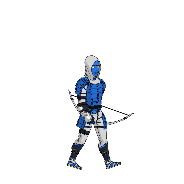 Blue hero character animation 