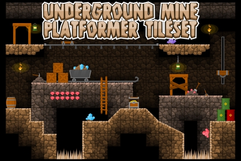 Underground Mine - Platformer Tileset 