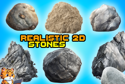 2d realistic stones (+ texture) 