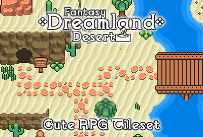 2D TopDown Desert Tileset 