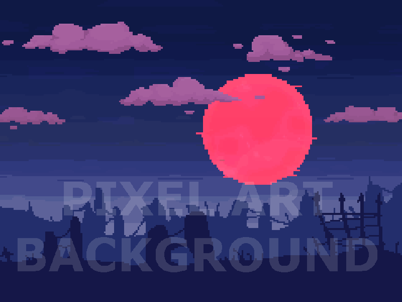 12 Parallax Pixel Art Backgrounds Pack 