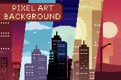 2D Pixel Art City Backgrounds Pack 