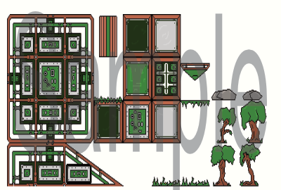 Future apocalyptic 2D tile set 