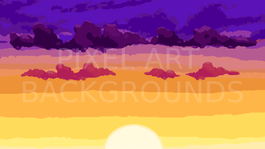 2D Pixel Art Backgrounds (10 Sky & Cloud ) #3 