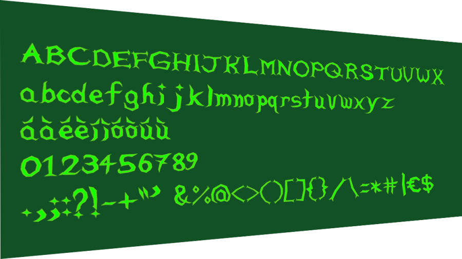 Creepy Sprite Font (+ Kerning settings for Construct 2/3) in 10 colours 