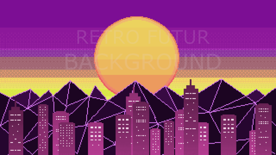 2D Retro Future Backgrounds Pack 