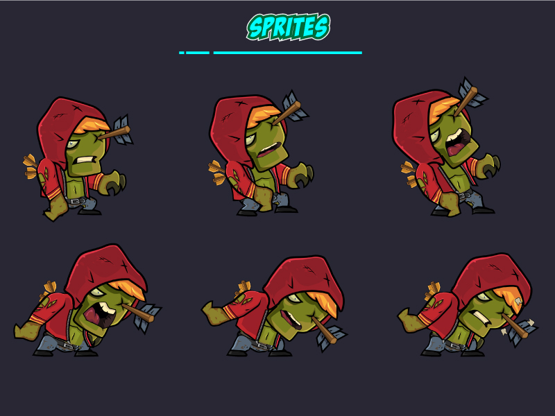 Male Zombie Character Sprites 04 