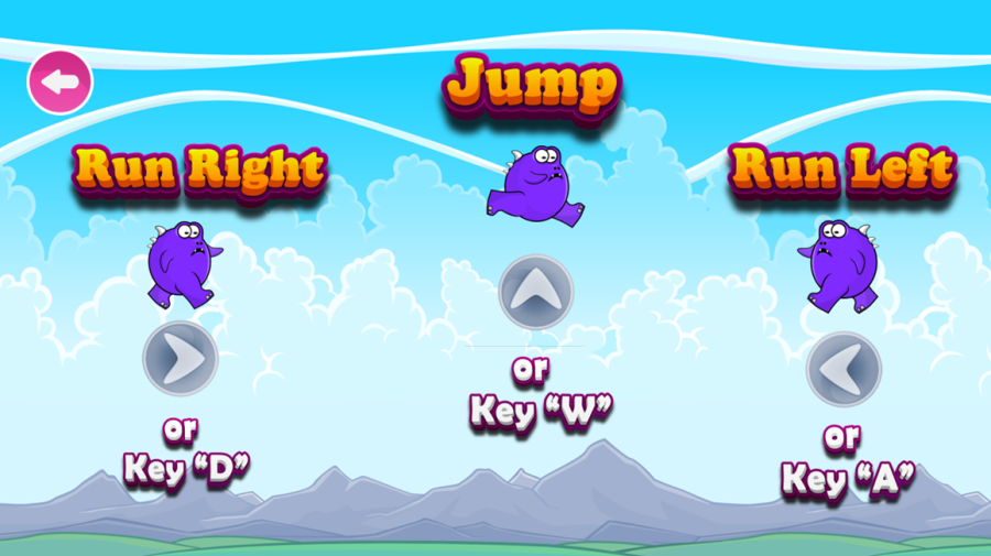 Purple Monster - Platform Game 