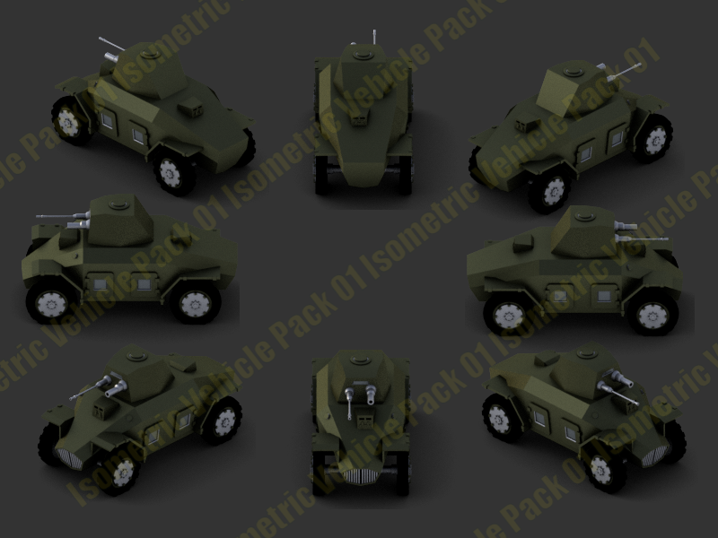 Isometric Vehicles 01 