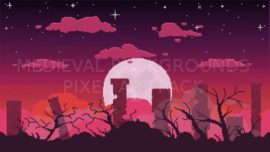 2D Pixel Art Medieval Backgrounds Pack 