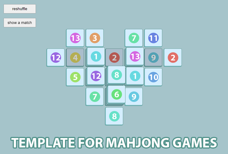 Template for mahjong classic games 