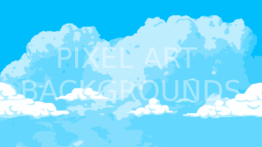 2D Pixel Art Backgrounds (10 Sky & Cloud ) #3 