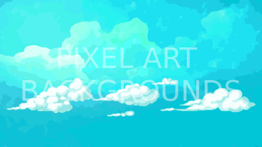 2D Pixel Art Backgrounds (10 Sky & Cloud ) #3 