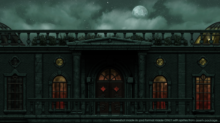 2D Dark Environment pack 